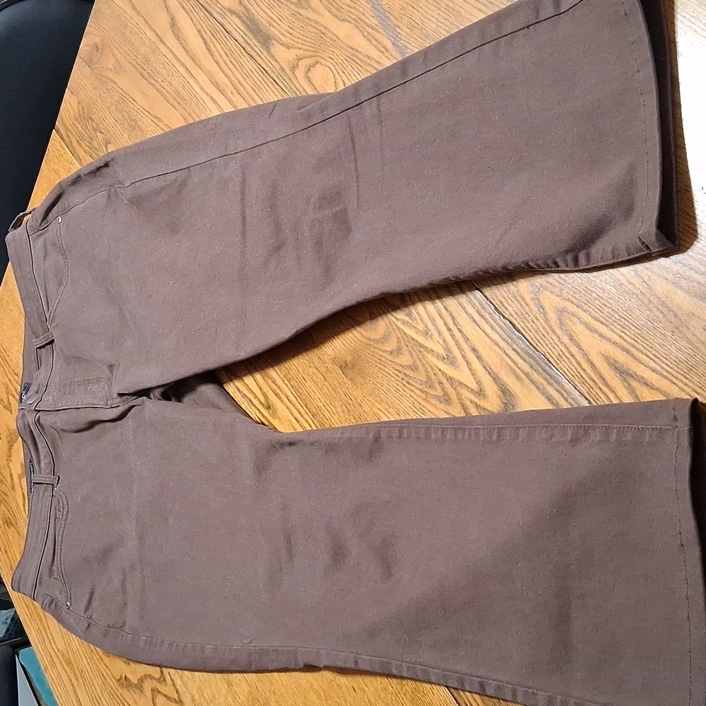 NYDJ Jeans Womens 16W BROWN MARILYN STRAIGHT Denim Used Preowned